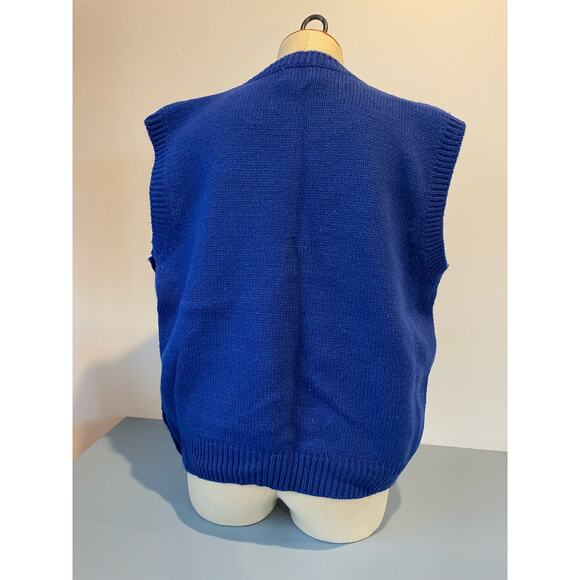 Objectives womens blue sweater vest button detail size L - Picture 3 of 7